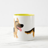 Cute Cartoon German Shepherd Dog Mok (Center)