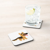 Cute Cartoon German Shepherd Dog Onderzetters Set (Rechterzijde)