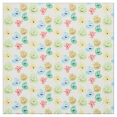 Cute Cartoon Germs Viruses Bacteria Microbe Fabric Stof (Swatch)