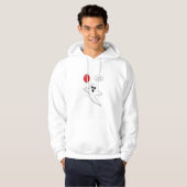 Cute Cartoon Ghost met Red Balloon Hoodie (Voorkant volledig)