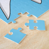 Cute Cartoon Ghost met Red Balloon Legpuzzel (Zijkant)