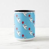 Cute Cartoon Ghost met Red Balloon Pattern Mok (Midden)