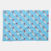 Cute Cartoon Ghost met Red Balloon Pattern Theedoek (Horizontaal)