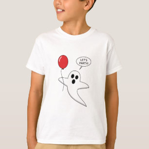 Cute Cartoon Ghost met Red Balloon T-shirt