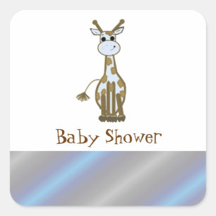 Cute Cartoon Giraffe Baby shower Vierkante Sticker