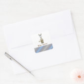 Cute Cartoon Giraffe Baby shower Vierkante Sticker (Envelop)