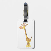 Cute Cartoon Giraffe Bagagelabel (Achterkant verticaal)