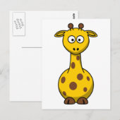 Cute Cartoon Giraffe Briefkaart (Voorkant / Achterkant)