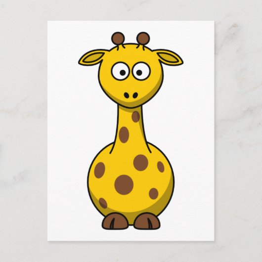 Cute Cartoon Giraffe Briefkaart (Voorkant)
