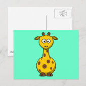 Cute Cartoon Giraffe Briefkaart (Voorkant / Achterkant)