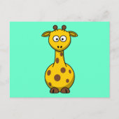 Cute Cartoon Giraffe Briefkaart (Voorkant)