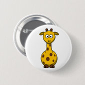 Cute Cartoon Giraffe Clipart Ronde Button 5,7 Cm (Voorkant /achterkant)