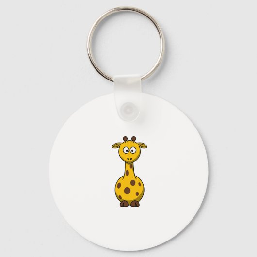 Cute Cartoon Giraffe Clipart Sleutelhanger (Voorkant)