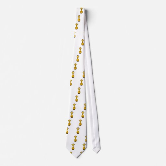 Cute Cartoon Giraffe Clipart Stropdas (Voorkant)