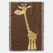 Cute Cartoon Giraffe Deken (Voorkant Verticaal)