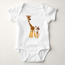 Cute Cartoon Giraffe en Calf Baby