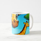 Cute Cartoon Giraffe Koffiemok (Voorkant rechts)