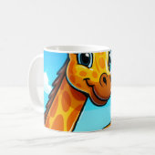 Cute Cartoon Giraffe Koffiemok (Voorkant links)