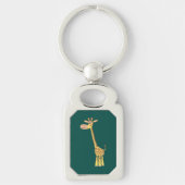Cute Cartoon Giraffe Metal Sleutelhanger (Voorkant)