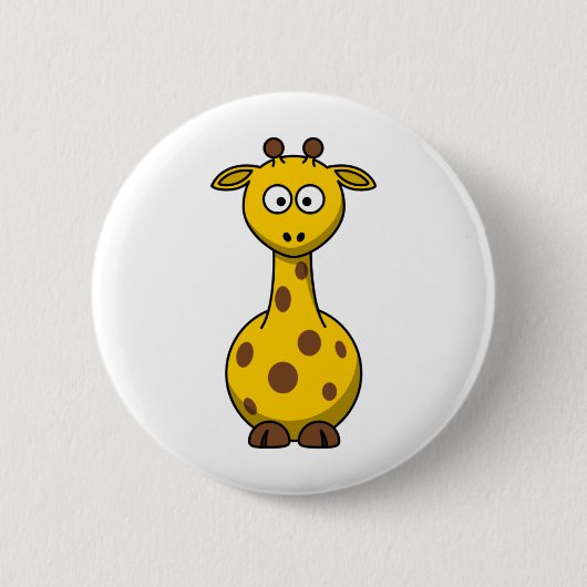 Cute Cartoon Giraffe Ronde Button 5,7 Cm (Voorkant)