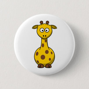 Cute Cartoon Giraffe Ronde Button 5,7 Cm