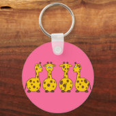 Cute Cartoon Giraffe Sleutelhanger (Voorkant)