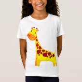 Cute Cartoon Giraffe T-shirt (Voorkant)