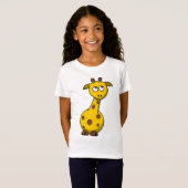 Cute Cartoon Giraffe T-shirt (Voorkant volledig)