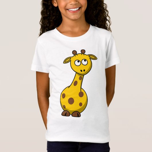 Cute Cartoon Giraffe T-shirt (Voorkant)