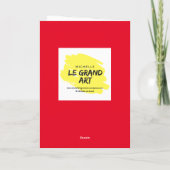 Cute Cartoon Girl Red Yellow Birthday Kaart (Achterkant)