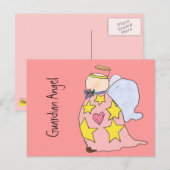 Cute cartoon Gladys het Briefkaart Guardian Angel (Voorkant / Achterkant)