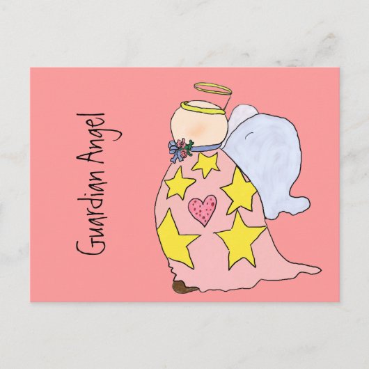 Cute cartoon Gladys het Briefkaart Guardian Angel (Voorkant)