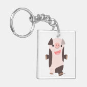 Cute Cartoon glimlachen Varkenspijn AcrylSleutelha Sleutelhanger (Voorkant Links)