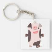 Cute Cartoon glimlachen Varkenspijn AcrylSleutelha Sleutelhanger (Voorkant)