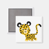 Cute Cartoon glimlachend leopard Magnet (Voorkant / Achterkant)