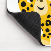 Cute Cartoon glimlachend leopard Mousepad Muismat (Hoek)
