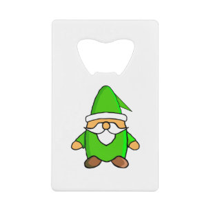 Cute Cartoon Gnome Credit Kaart Bottle Open Creditkaart Flessenopener
