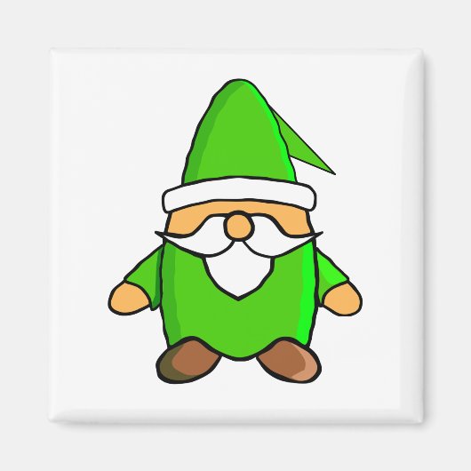 Cute Cartoon Gnome Magnet (Voorkant)
