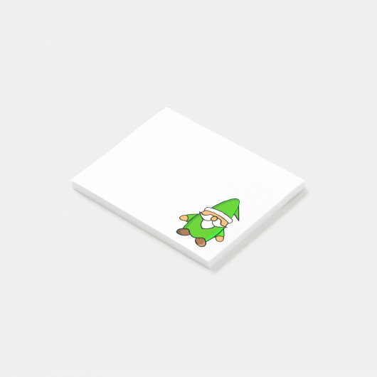 Cute Cartoon Gnome Post-it Notes (Schuin)