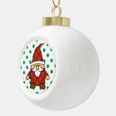 Cute Cartoon Gnome Tekening Keramische Bal Ornament (Rechts)