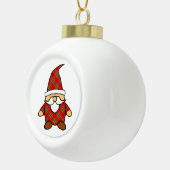 Cute Cartoon Gnome Tekening Keramische Bal Ornament (Rechts)