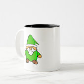 Cute Cartoon Gnome Two-Tone Koffee Mok (Voorkant links)