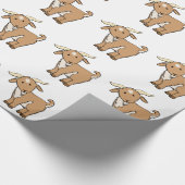 Cute Cartoon Goat Cadeaupapier (Hoek)