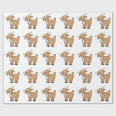 Cute Cartoon Goat Cadeaupapier (Vlak)