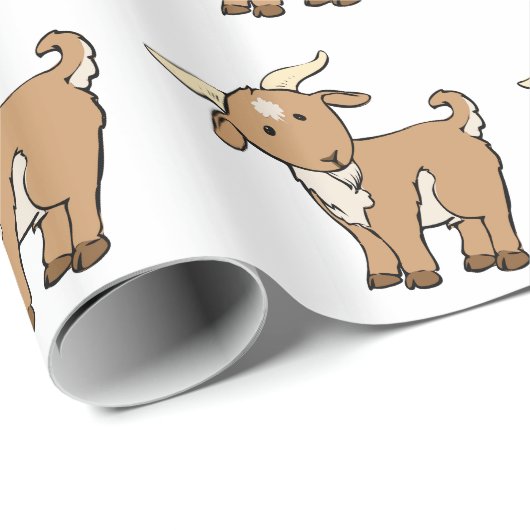 Cute Cartoon Goat Cadeaupapier (Rol Hoek)