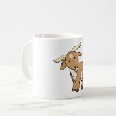Cute Cartoon Goat Koffiemok (Voorkant links)