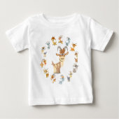Cute Cartoon Goat Mandala Baby T-Shirt (Voorkant)
