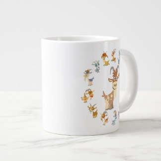 Cute Cartoon Goat Mandala Jumbo Mok