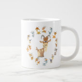 Cute Cartoon Goat Mandala Jumbo Mok (Rechts)