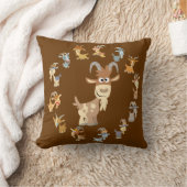 Cute Cartoon Goat Mandala Pillow Kussen (Deken)